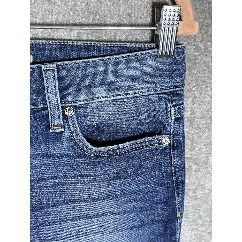 Joes Jeans Skinny Ankle Hi-Low Cutout Hem Womens Sz 28 Blue Stretch Pockets - Picture 6 of 12